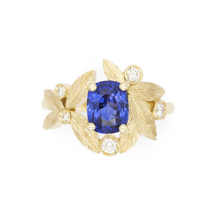 bague-asymetrique-bouquet-olivier-or-jaune-saphir-bleu-diamants-112905