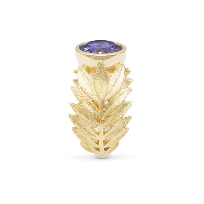 bague-feuilles-de-palmier-personnalisee-or-jaune-tanzanite-3fcb783e
