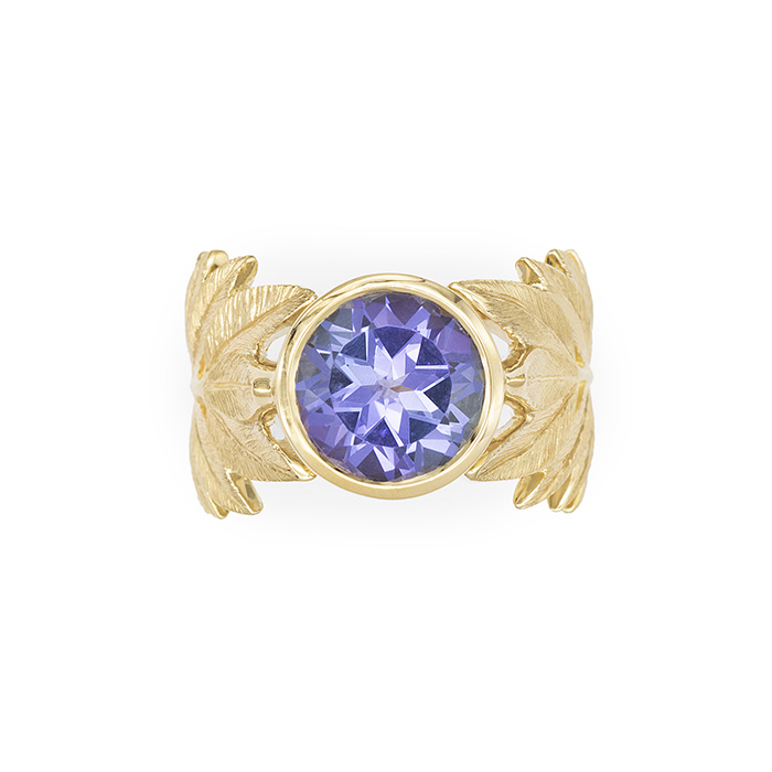 bague-feuilles-de-palmier-personnalisee-or-jaune-tanzanite-f5b3f36b