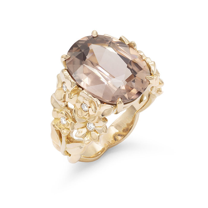 Bague bouquet floral Zircon