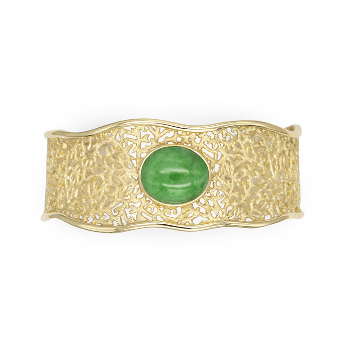 manchette-dentelle-corail-jade-or-jaune-sur-mesure-199dce1d
