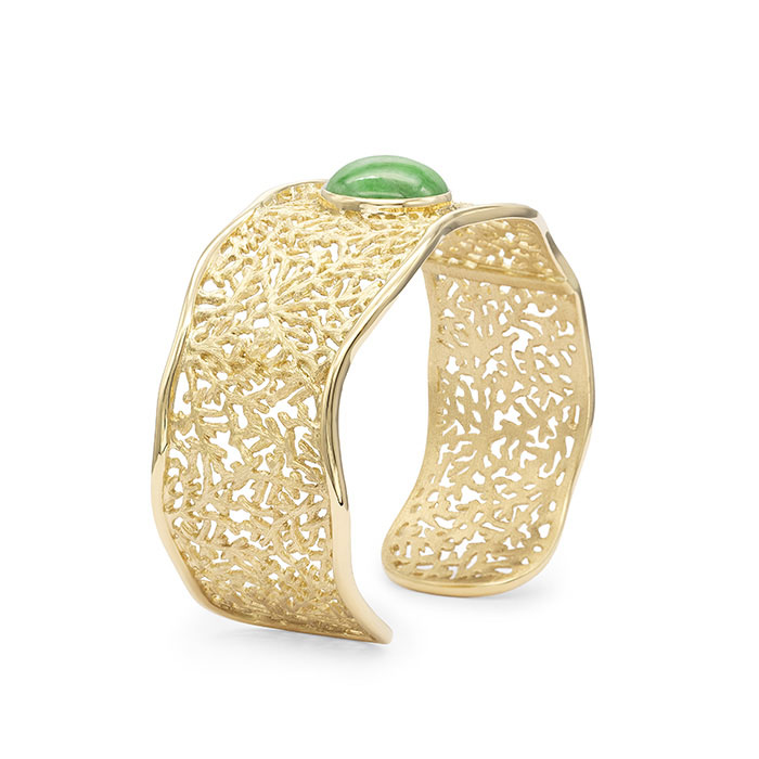 manchette-dentelle-corail-jade-or-jaune-sur-mesure-84068757