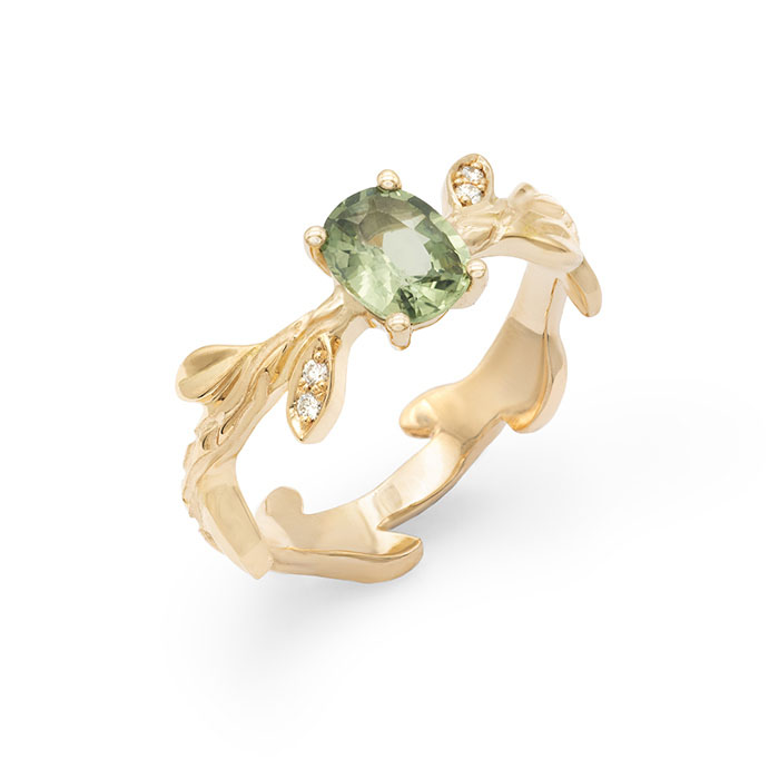 Bague discount saphir vert